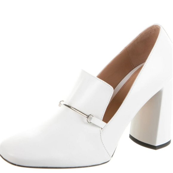 Lewit Shoes - NWT Lewit High Heel Loafers White Leather size 9.5/39.5